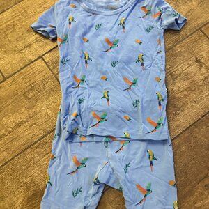 Kye Baby Short Sleeve Pajamas - Macaw - 2t